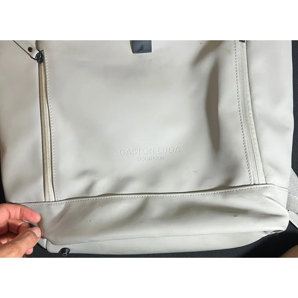 Gaston Luga - Backpack Stockholm Waterproof Off White Travel Bag